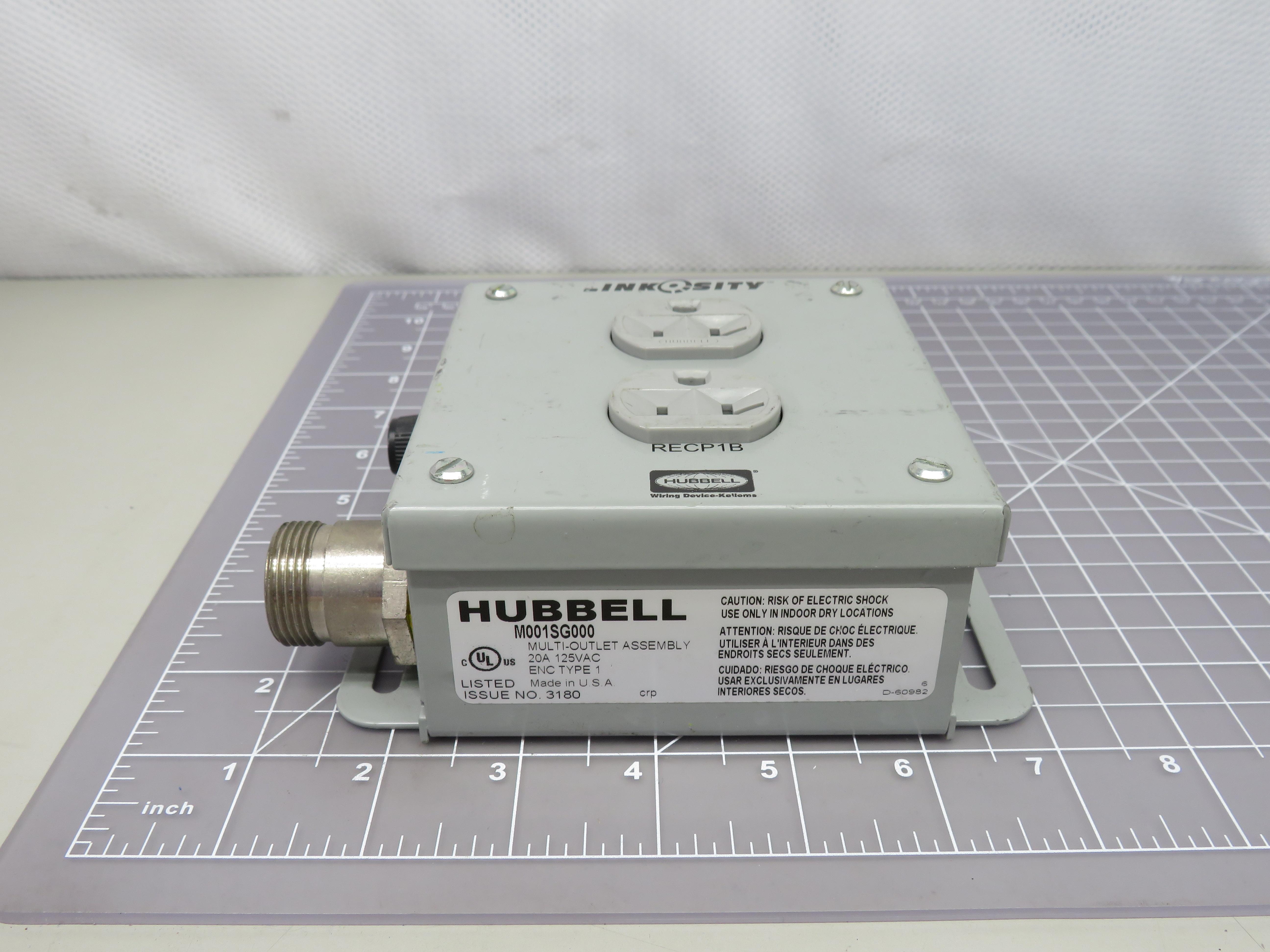 HUBBELL M001SG000 Power Distribution Multi-Outlet Assembly T158539 | eBay